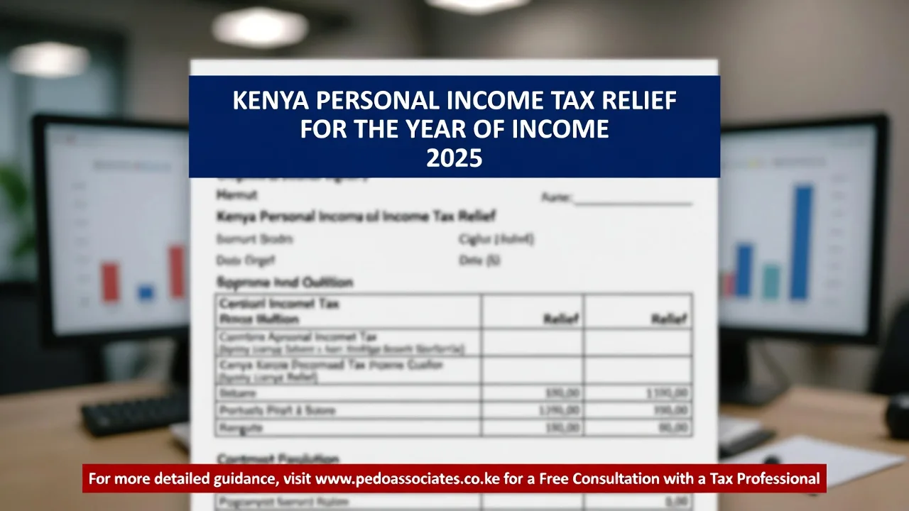 Kenya Personal Income Tax Relief for The Year Income 2025